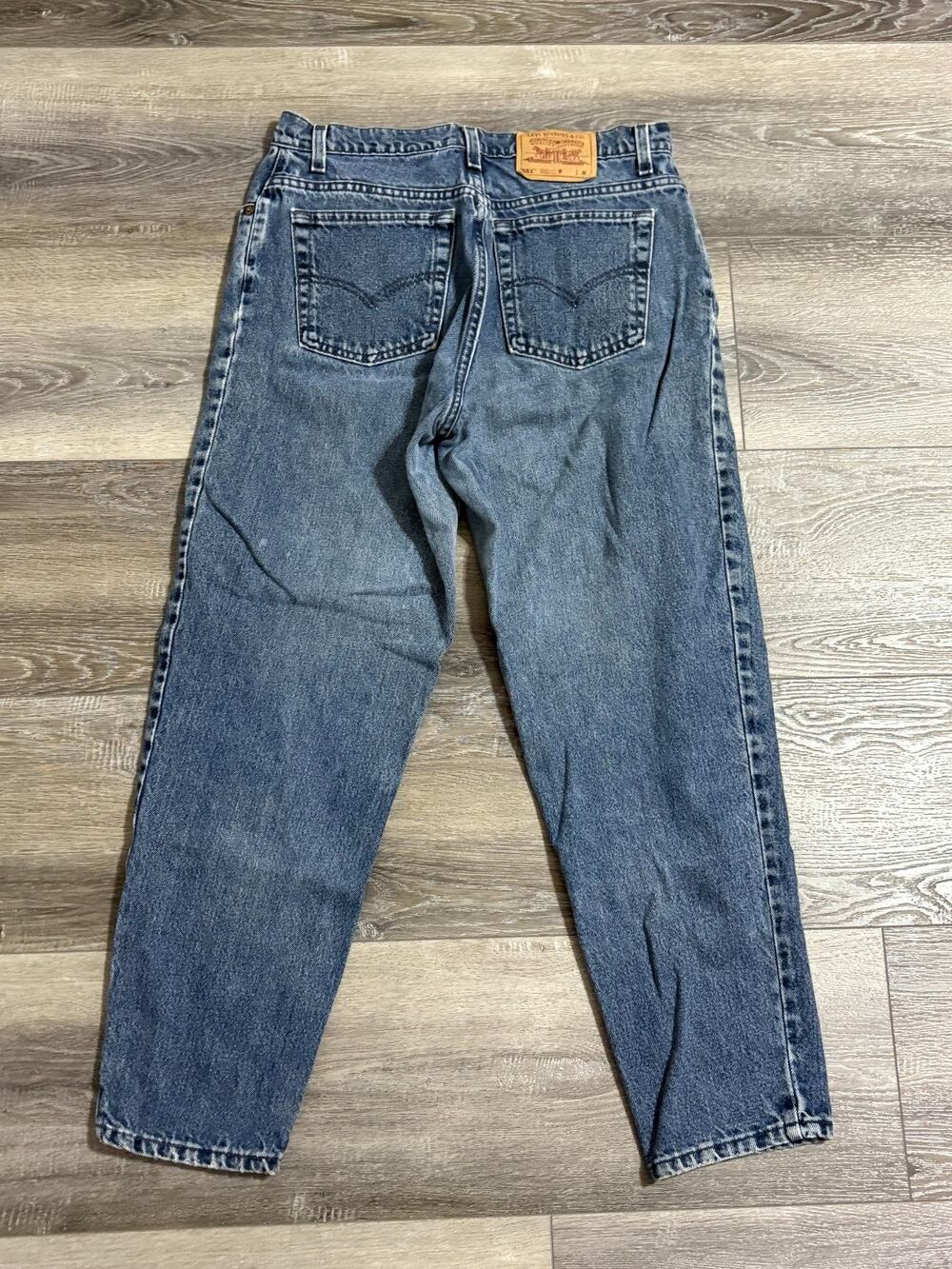 Vintage 90s Levi’s 551 Tapered Straight Leg Dark Wash Jeans Retro - Women’s 14
